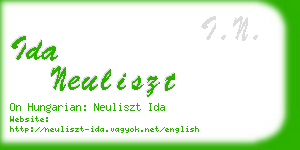 ida neuliszt business card